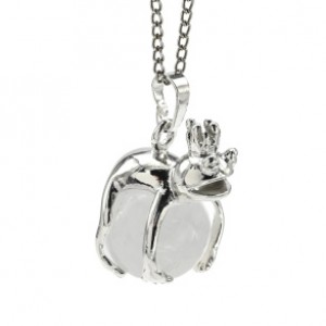 Кулон с горным  хрусталем Царевна лягушка 17*25мм