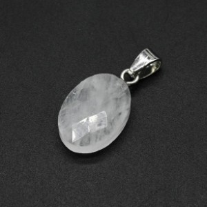 Кулон из горного хрусталя овал гр.13*18мм