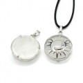 Кулон Солнце двусторонняя в металле с горным хрусталем 27*27мм Кулон Солнце двусторонняя в металле с горным хрусталем 27*27мм
