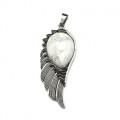 Кулон с кахолонгом Крыло 23*52мм