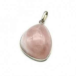 Кулон розовый кварц "Грация" 24*29мм