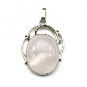 Кулон розовый кварц 30*40мм.