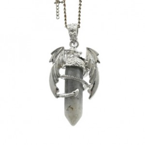 Кулон Дракон 25*41мм с лабрадором