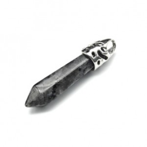 Кристалл-Кулон-маятник из лабрадорита (ларвикита) 8*37мм