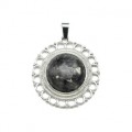 Кулон из лабрадорита (ларвикит) круг 35мм