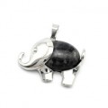 Кулон Слон 38*25мм с лабрадором (ларвикит)
