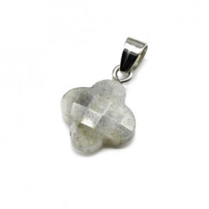 Кулон из лабрадор Клевер гр.14*14мм