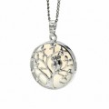 Кулон Дерево двусторонний в металле с лунным камнем 27*27мм (иск.) Кулон Дерево двусторонний в металле с лунным камнем 27*27мм (иск.)