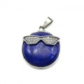 Кулон Смайл 27мм с лазурита искусственного Кулон Смайл 27мм с лазурита искусственного