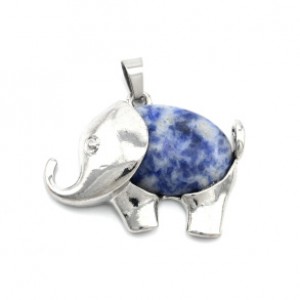 Кулон Слон 38*25мм с лазуритом