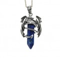Кулон Дракон 25*41мм с лазуритом искусственным