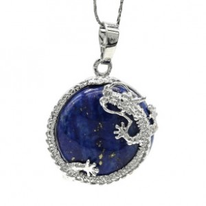 Кулон Дракон 24*24мм с лазуритом