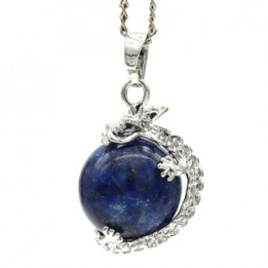 Кулон Дракон на шаре 18*20мм с лазуритом