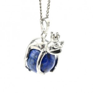 Кулон с лазуритом Царевна лягушка 17*25мм