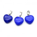 Кулон сердечко из лазурита (имитация) 15*15мм