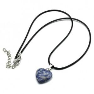 Кулон из лазурита на шнурке Сердце 20*22мм, 45см Кулон из лазурита на шнурке Сердце 20*22мм, 45см