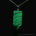 Кулон кристалл карандаш 15*35мм из малахита искусственного Кулон кристалл карандаш 15*35мм из малахита искусственного