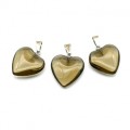 Кулон Сердце 20*20мм из раухтопаза (имитация) Кулон Сердце 20*20мм из раухтопаза (имитация)