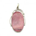 Кулон с родонитом 32*48мм.