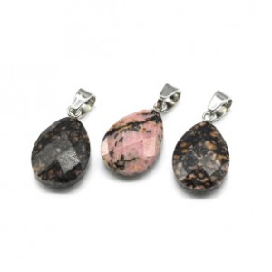 Кулон из родонита капля гр.13*18мм