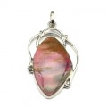 Кулон с родонитом грация 27*47мм.