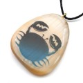 Кулон из селенита знак зодиака "Рак" 37*44мм, на шнурке