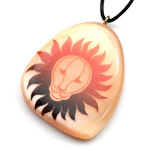 Кулон из селенита знак зодиака "Лев" 37*44мм, на шнурке