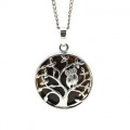 Кулон Дерево двусторонний в металле с тигровым глазом 27*27мм Кулон Дерево двусторонний в металле с тигровым глазом 27*27мм