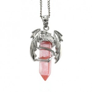 Кулон Дракон 25*41мм с халцедоном искусственным