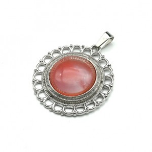 Кулон из халцедона искусственного круг 35мм Кулон из халцедона искусственного круг 35мм