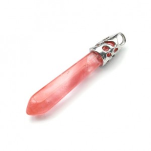 Кристалл-Кулон-маятник из халцедона искусственного 10*58мм Кристалл-Кулон-маятник из халцедона искусственного 10*58мм