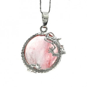 Кулон Дракон 24*24мм с халцедоном (иск.)