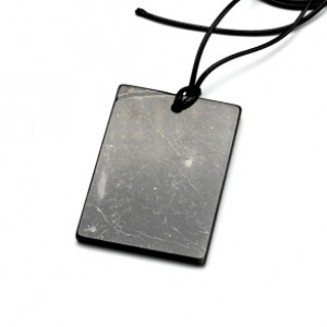 Кулон из шунгита прямоугольник "Цветок жизни" 30*40мм, полированный