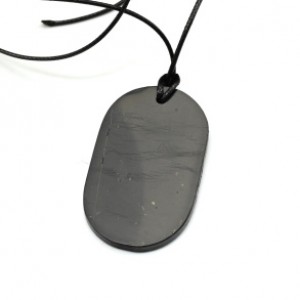 Кулон из шунгита "Жетон" 25*45мм