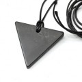 Кулон из шунгита "Треугольник женский" 35мм, на шнурке