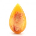 Кулон из янтаря искусственного капля 39*65мм, цвет карамельный