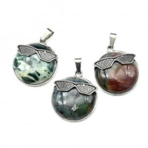 Кулон Смайл 27мм с яшмой