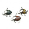Кулон Слон 38*25мм с яшмой Кулон Слон 38*25мм с яшмой
