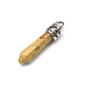 Кристалл-Кулон-маятник из яшмы песочной 8*37мм