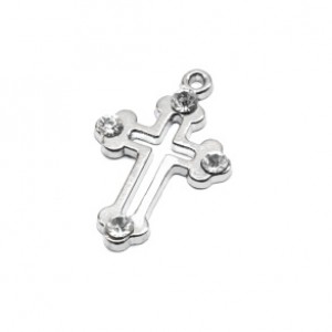 Крестик из ювелирного сплава 18*27мм (иск.)