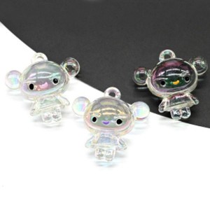 Кулон детская из акрила 35*35мм цвет хрусталь хамелеон (иск.)