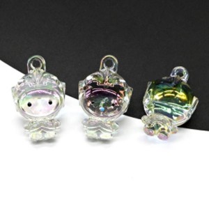 Кулон детская из акрила 24*37мм цвет хрусталь хамелеон (иск.)