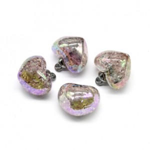 Кулон сердечко 18*19мм из акрила цвет сиреневый, 1шт (иск.)