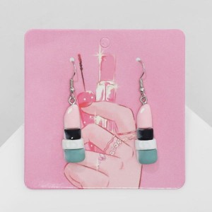 Серьги ассорти "Радость" помада, цветные, цвет серебристый Серьги ассорти "Радость" помада, цветные, цвет серебристый