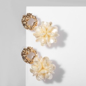 Серьги ассорти "Воздушность", цвет молочный, цвет золотистый