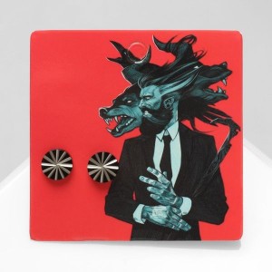 Серьги "Пусеты" стальные, грани, цвет чёрный