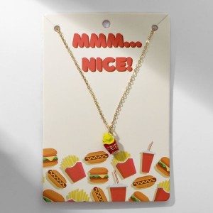 Кулон «Прелесть» картошка, цвет красно-жёлтый, цвет золотистый, 40 см