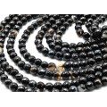 Бусины из агата черного шарик гр.6мм, 36см, 62 бусины