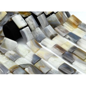 Бусины из агата бразильского прямоугольник 38*27мм, 37см, 10 бусин