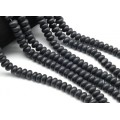 Бусины из агата черного диск 6*10мм матовый, 38см, 64 бусины